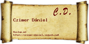 Czimer Dániel névjegykártya
